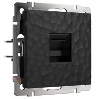 Розетка компьютерная без рамки Werkel Hammer 1-м. RJ45 5e черный картинка